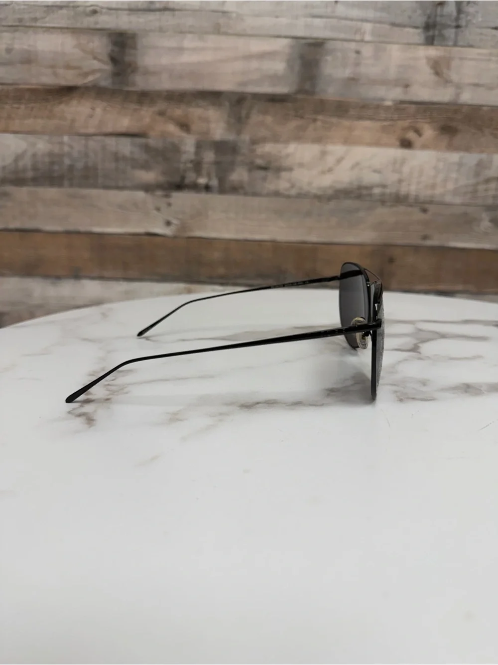 DIFF Charitable Eyewear Black Metal Aviator Sunglasses N/S
